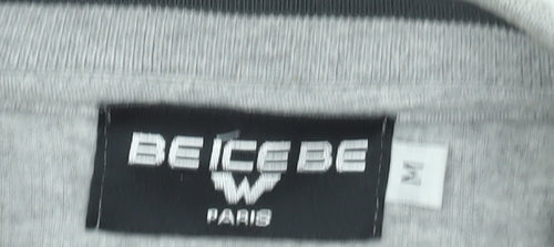 BE ICE BE Paris Mens Grey Medium Pullover Sweatshirt Long Sleeve