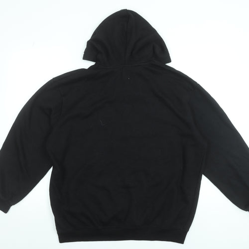 BoohooMAN Men's Black Pullover Hoodie XS Cotton Blend Casual