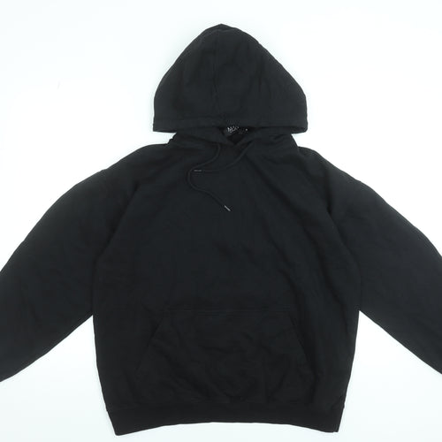 boohooMAN Men's Black Pullover Hoodie S Graphic Dove Flame Print