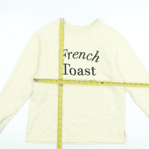 Petit Moi Womens Beige French Toast Graphic Sweatshirt XS