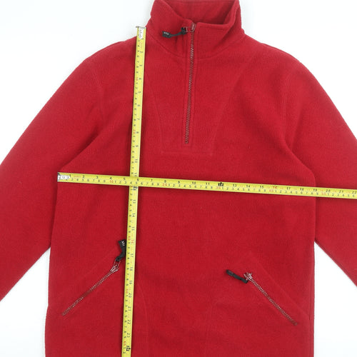 NX Sport Men's Red Fleece 1/4 Zip Pullover Sweatshirt Size S