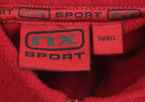 NX Sport Men's Red Fleece 1/4 Zip Pullover Sweatshirt Size S