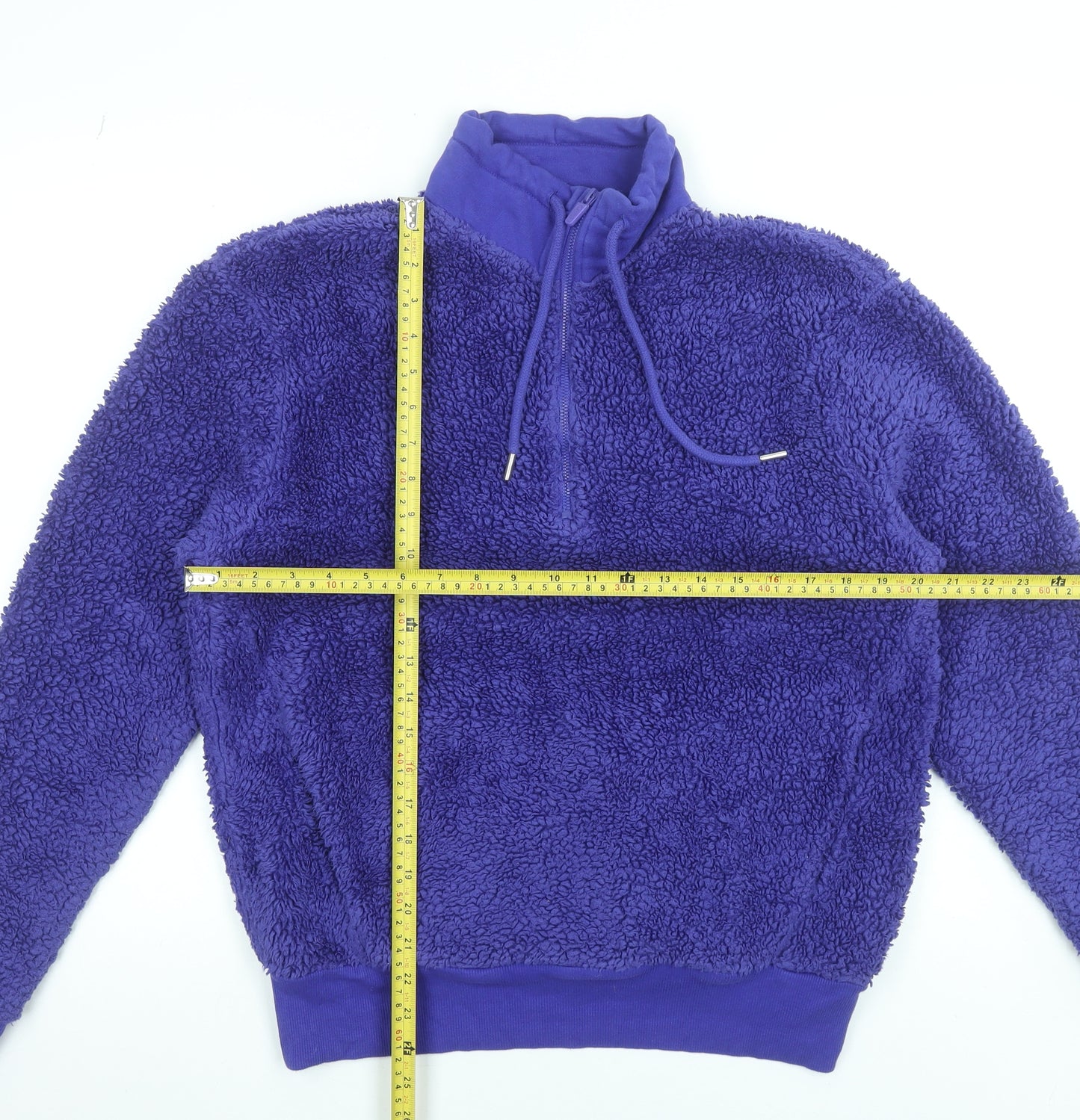 Marks and Spencer Women Purple 1/2 Zip Fleece Sweatshirt Size 14