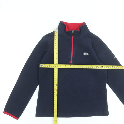 Trespass Boys Blue Fleece 1/4 Zip Pullover Sweatshirt 5-6 Years