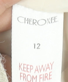 Cherokee Women’s Ivory Puffer Waistcoat Gilet Size 12 Polyester