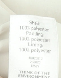 Cherokee Women’s Ivory Puffer Waistcoat Gilet Size 12 Polyester