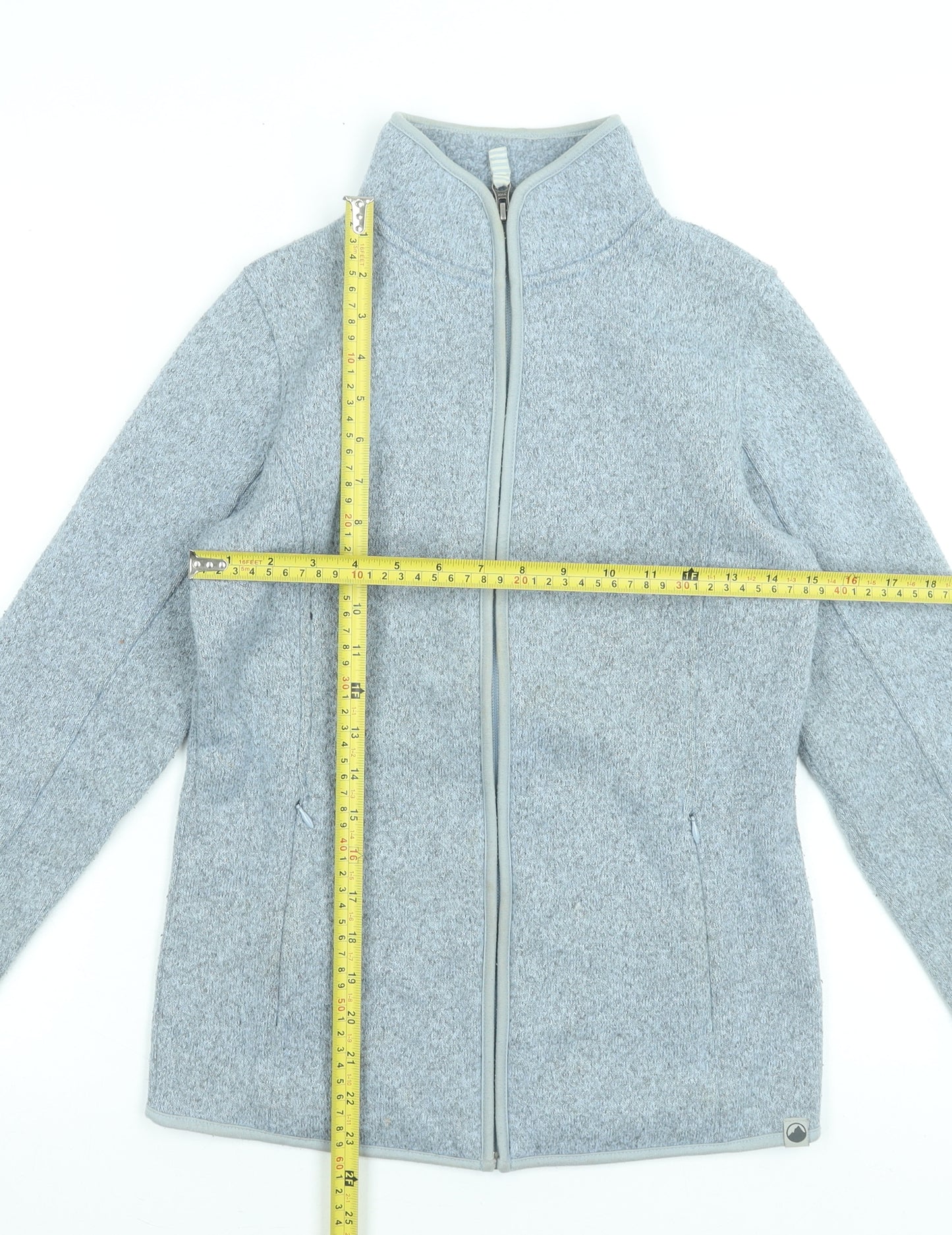 Peter Storm Womens Grey Fleece Full Zip Jacket Size 8