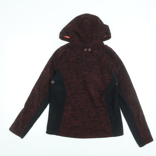 Next Womens Red Hooded Full Zip Fleece Jacket Size 10
