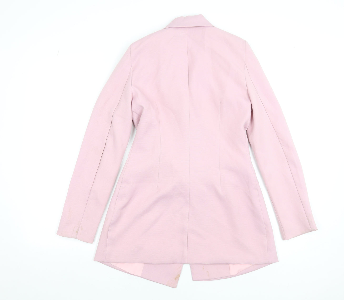 In The Style Women Pink Size 6 Blazer Dress Long Sleeve Button