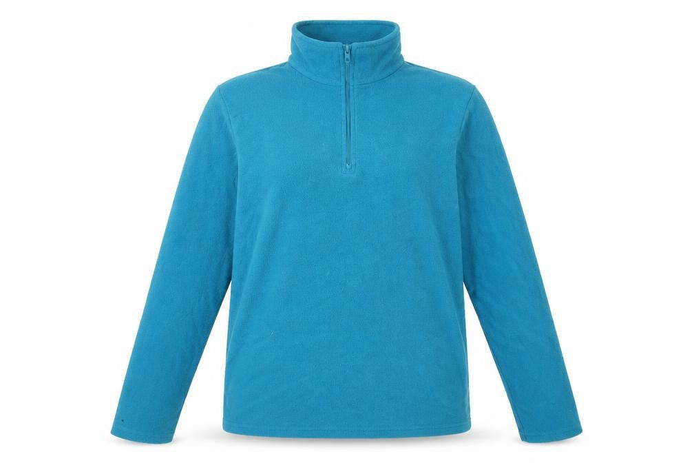 Front view of Mountain Warehouse Women Blue Fleece 1/2 Zip Pullover Sweatshirt, size S