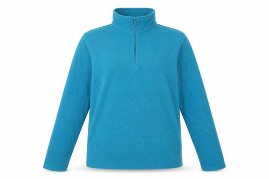 Front view of Mountain Warehouse Women Blue Fleece 1/2 Zip Pullover Sweatshirt, size S