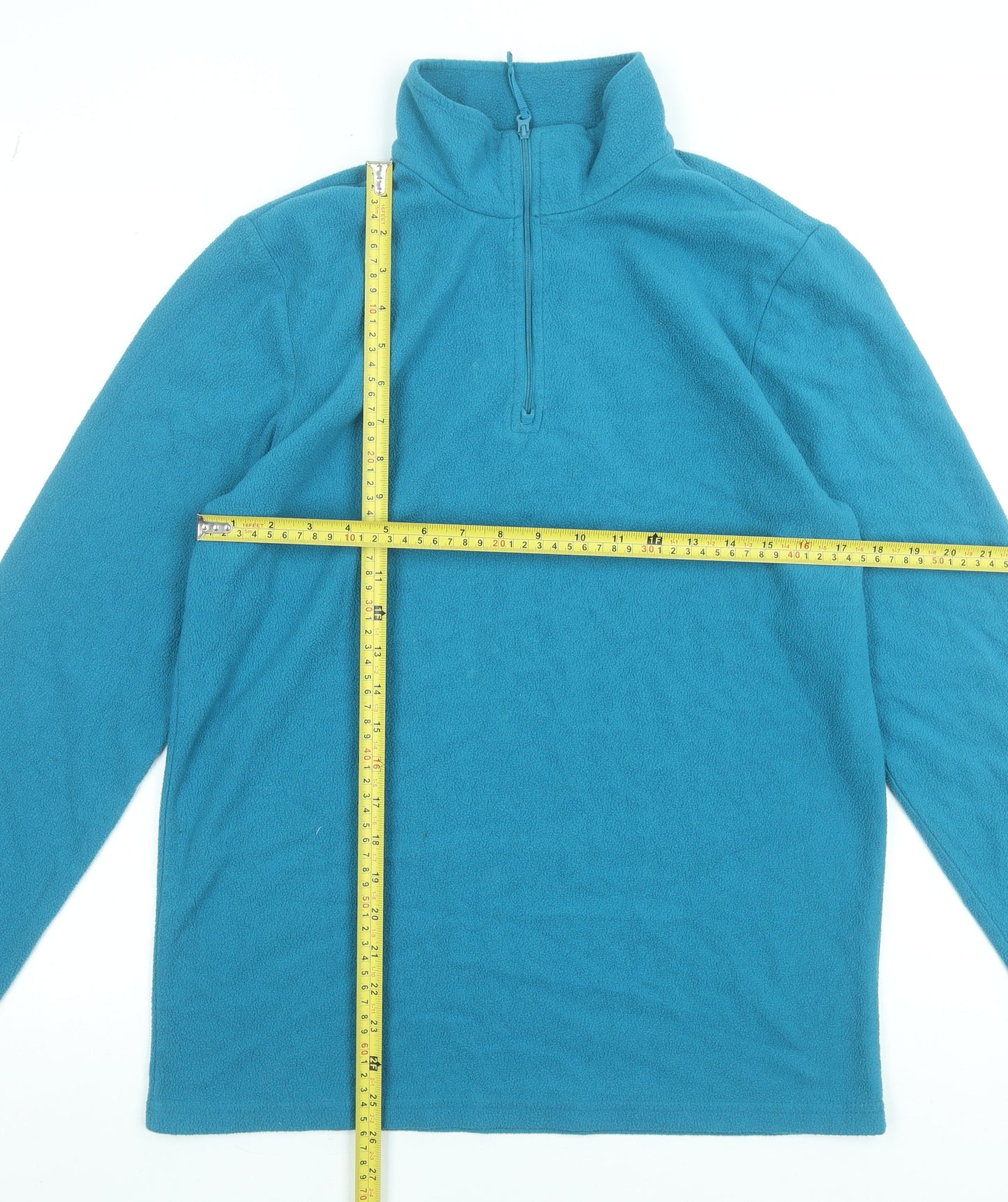 Mountain Warehouse Women Blue Fleece 1/2 Zip Pullover Sweatshirt Size S