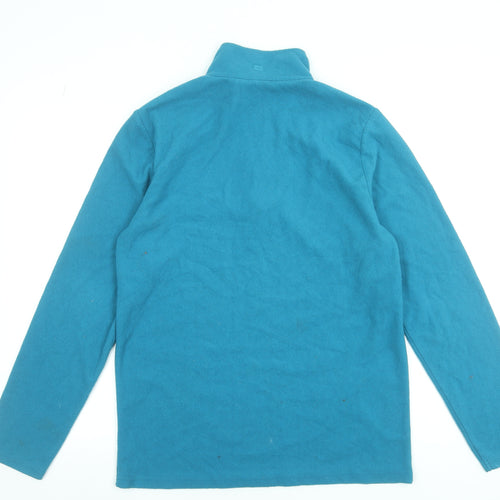 Mountain Warehouse Women Blue Fleece 1/2 Zip Pullover Sweatshirt Size S