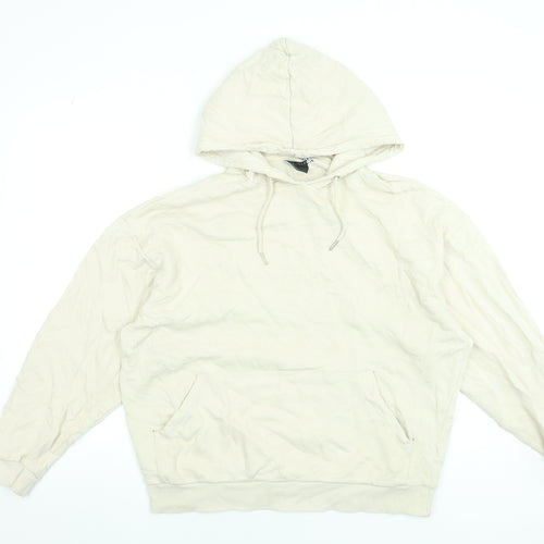 ASOS Design Womens Beige Pullover Hoodie Size S Cotton Blend Casual