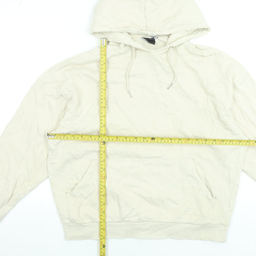 ASOS Design Womens Beige Pullover Hoodie Size S Cotton Blend Casual