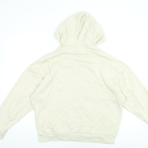 ASOS Design Womens Beige Pullover Hoodie Size S Cotton Blend Casual
