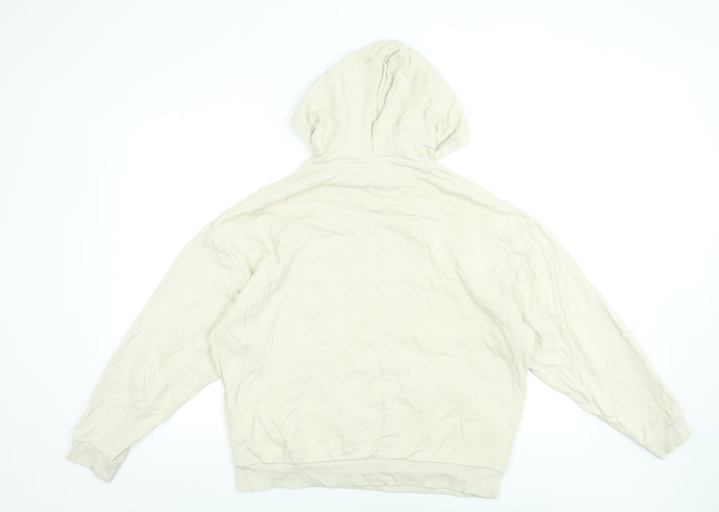 ASOS Design Womens Beige Pullover Hoodie Size S Cotton Blend Casual