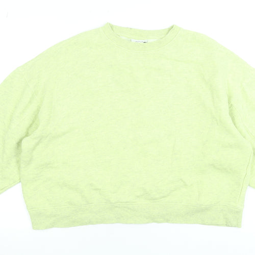 Topshop Womens Green Small Pullover Sweatshirt Jumper Casual