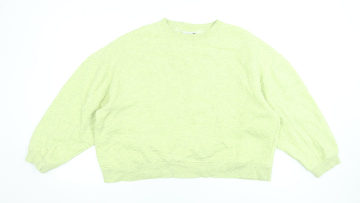Topshop Womens Green Small Pullover Sweatshirt Jumper Casual