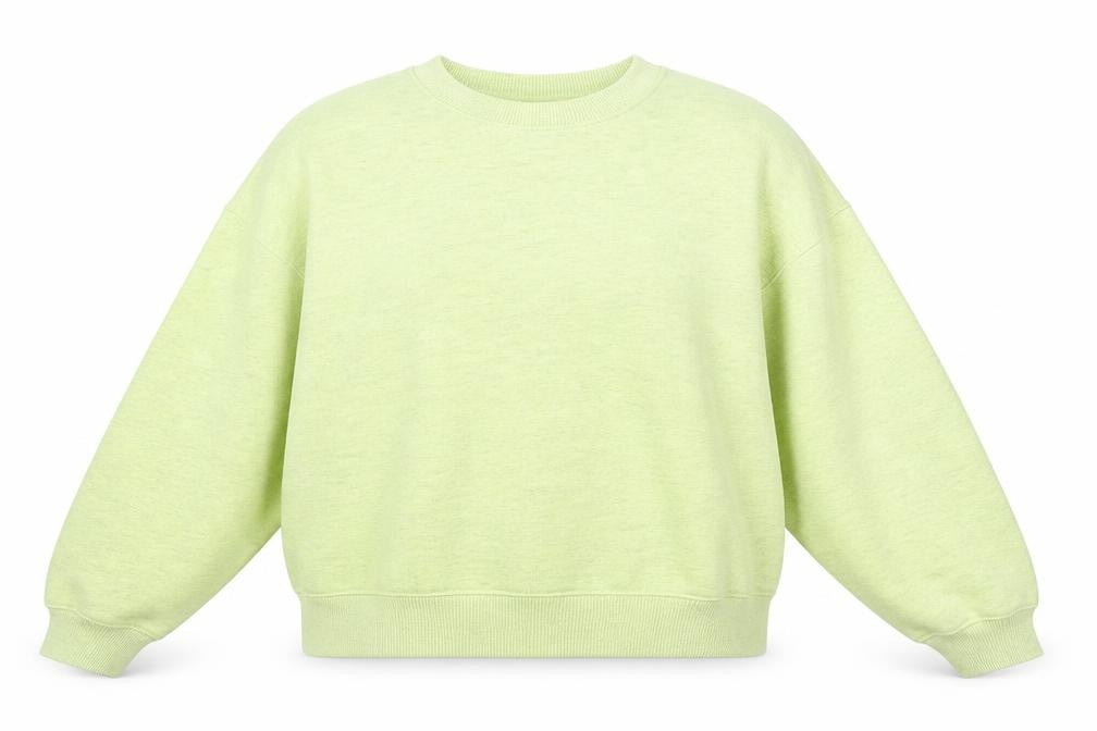 Front view of Topshop women’s green small pullover sweatshirt jumper casual