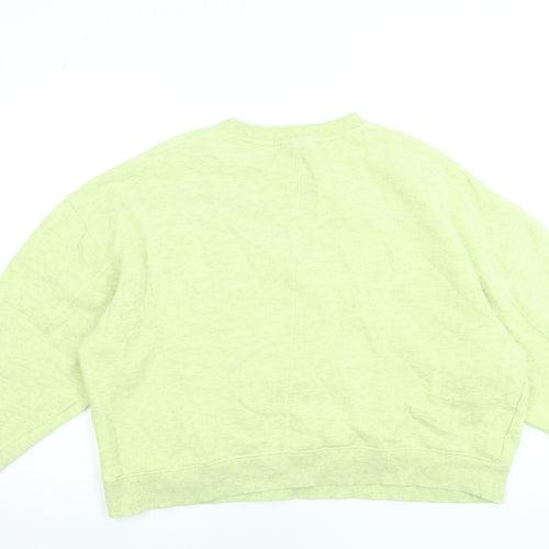 Topshop Womens Green Small Pullover Sweatshirt Jumper Casual