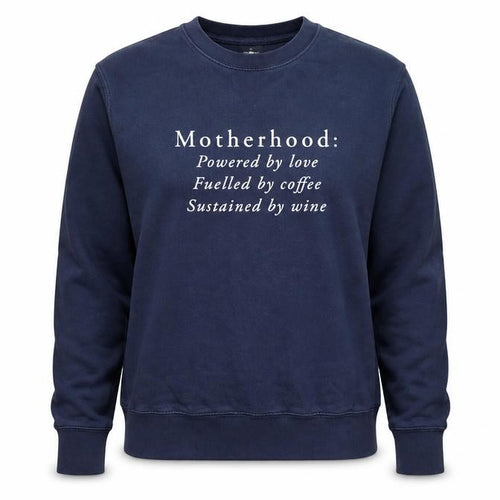 Ellie Ellie Women's Navy Blue Medium Pullover Sweatshirt 'Motherhood' Graphic