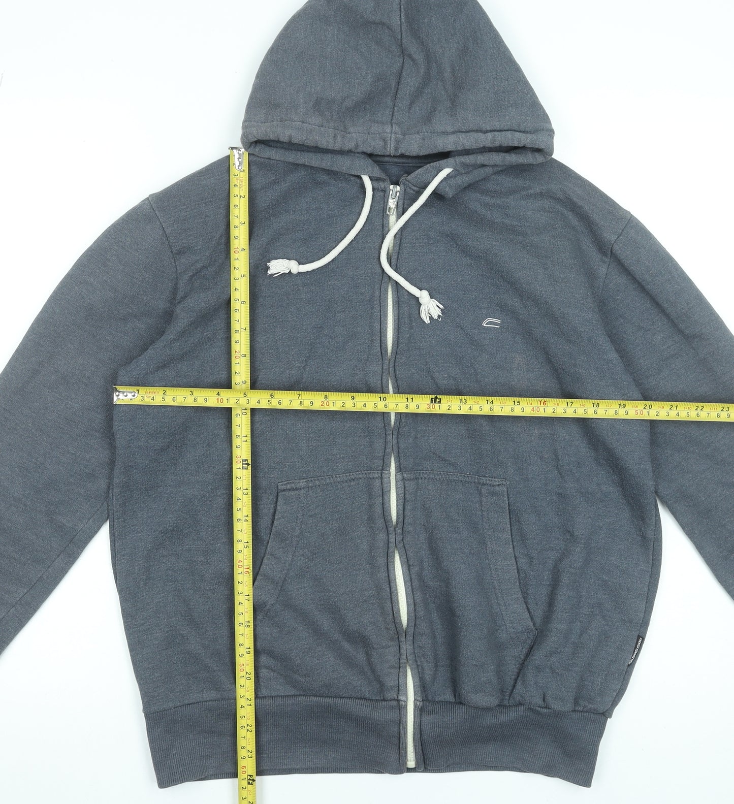 French Connection Men's Grey Full Zip Hoodie Size M