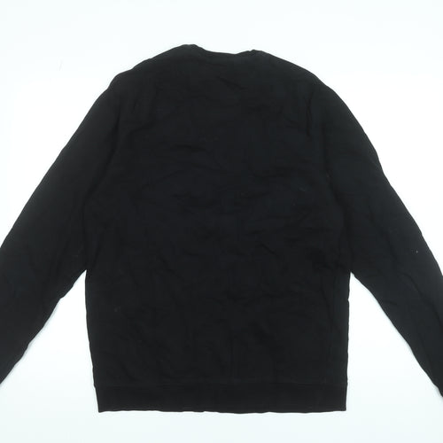 Celebon Men's Black XL Crew Neck Graphic Sweatshirt