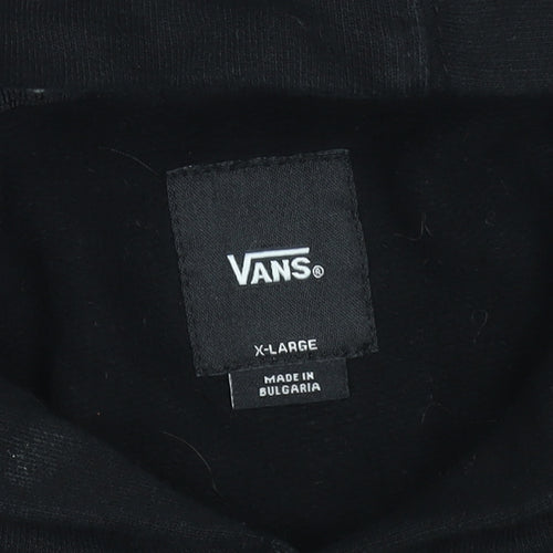 Vans Boys Black XL Pullover Hoodie with Logo Print