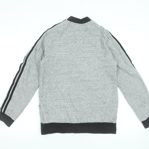 Adidas Teens Grey Full Zip Sweatshirt XL Sports Logo Jacket