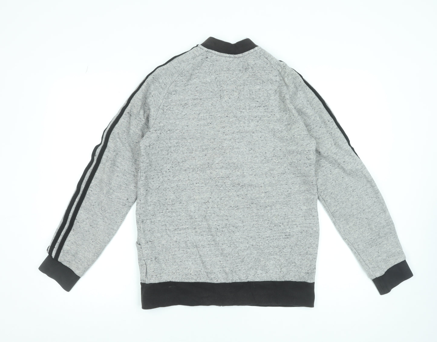Adidas Teens Grey Full Zip Sweatshirt XL Sports Logo Jacket