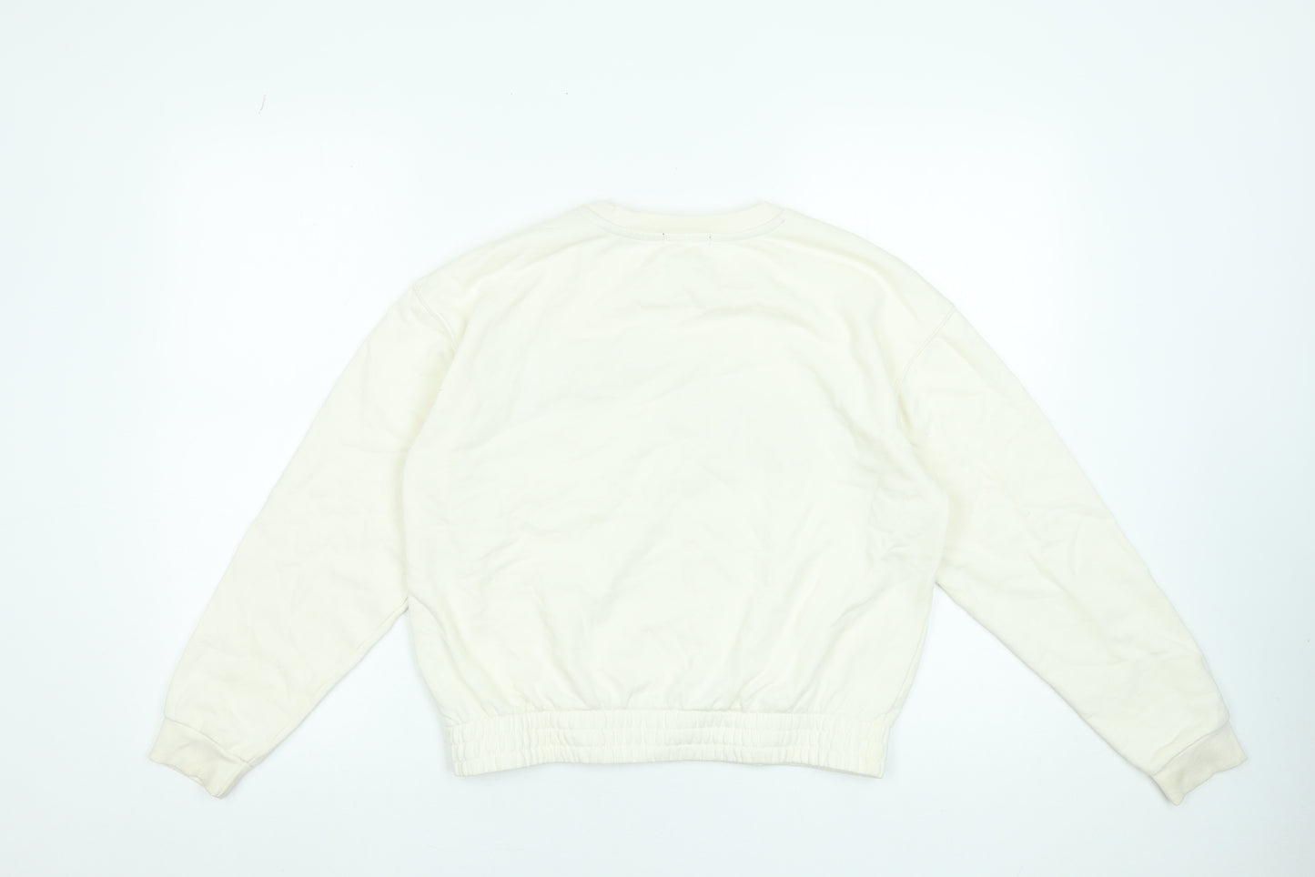 Primark Girls Ivory Positive Vibes Crew Neck Sweatshirt 12-13 Years