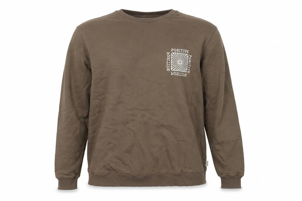 Front view of Easy Brown 3XL Women's Relaxed Fit Cotton Blend Sweatshirt