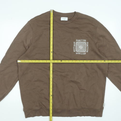 Easy Brown 3XL Women's Relaxed Fit Cotton Blend Sweatshirt