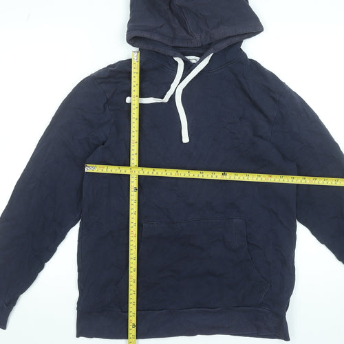 Jack & Jones Men's Blue Pullover Hoodie Size L Cotton Casual Sweatshirt