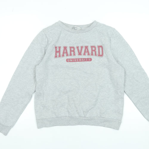 Pebble Bay Women Grey Harvard University Pullover Sweatshirt Size 12