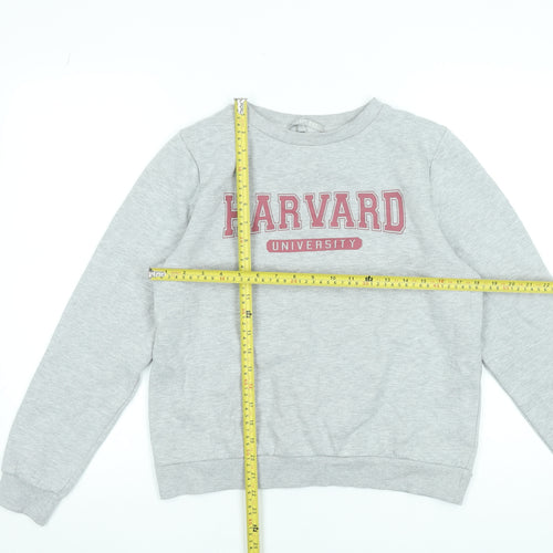 Pebble Bay Women Grey Harvard University Pullover Sweatshirt Size 12
