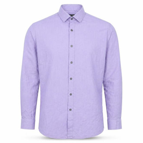 Remus Uomo Men's Purple Slim Fit Long Sleeve Dress Shirt 16.5in