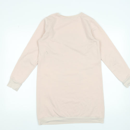 George Girls Beige Friends Graphic Long Sleeve T-Shirt Dress 12-13 Years