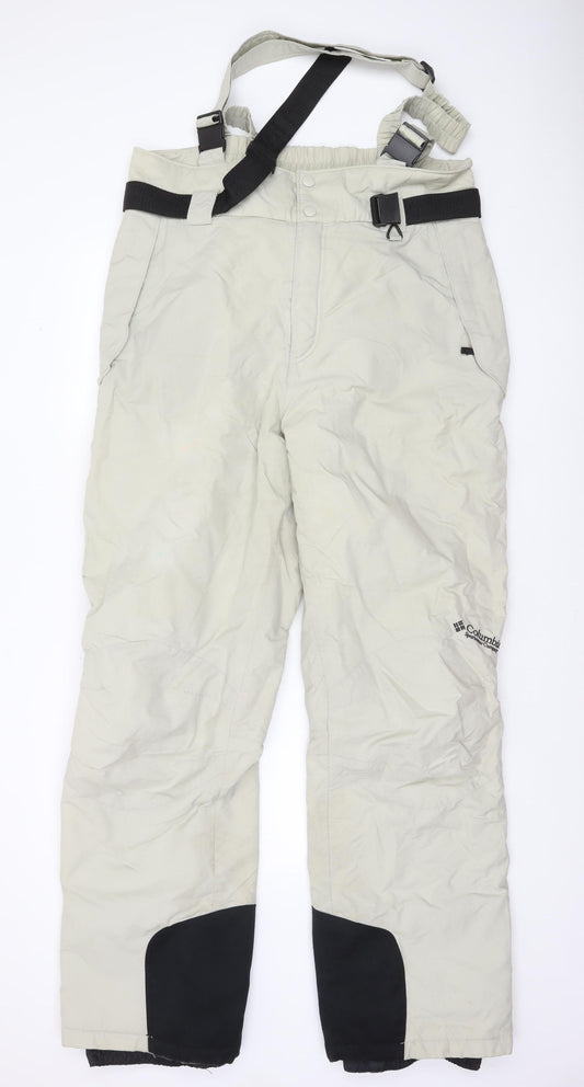 Columbia Men's Beige Snow Pants XL Winter Waterproof Trousers