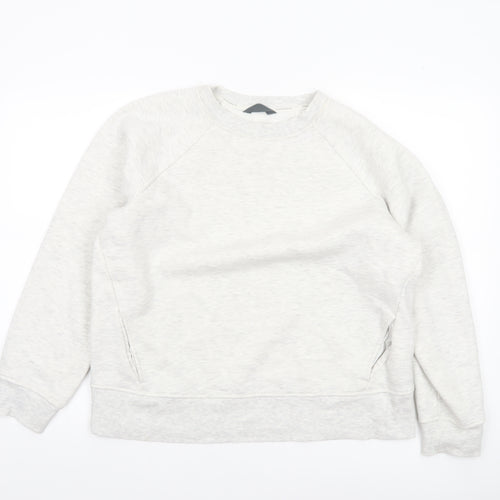 Marks and Spencer Women Grey Marl Size 16 Crew Neck Pullover Sweatshirt