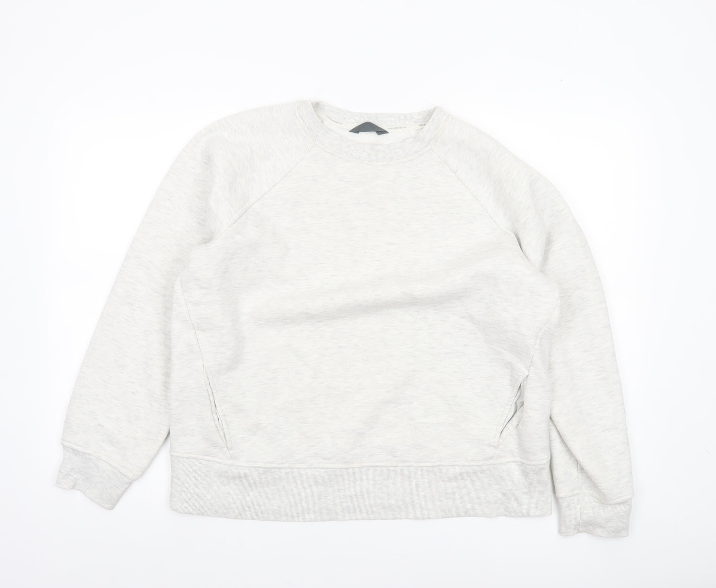 Marks and Spencer Women Grey Marl Size 16 Crew Neck Pullover Sweatshirt