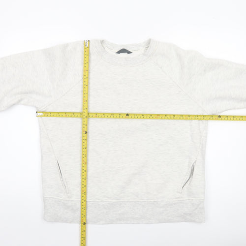 Marks and Spencer Women Grey Marl Size 16 Crew Neck Pullover Sweatshirt