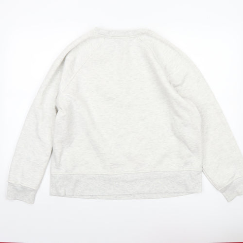 Marks and Spencer Women Grey Marl Size 16 Crew Neck Pullover Sweatshirt