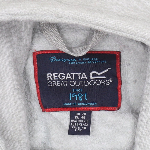Regatta Womens Grey Full Zip Fleece Jacket Size 20