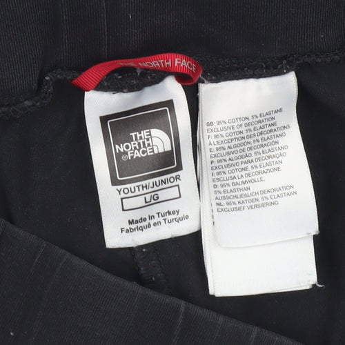 The North Face Girls Black Ankle Leggings Size L Cotton Stretch Outdoor