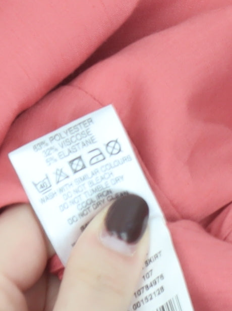 A|wear Womens Pink Layered Scalloped A-Line Skirt Size 10