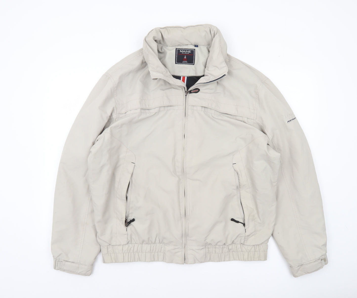 Maine New England Men’s Beige L Shower Resistant Jacket