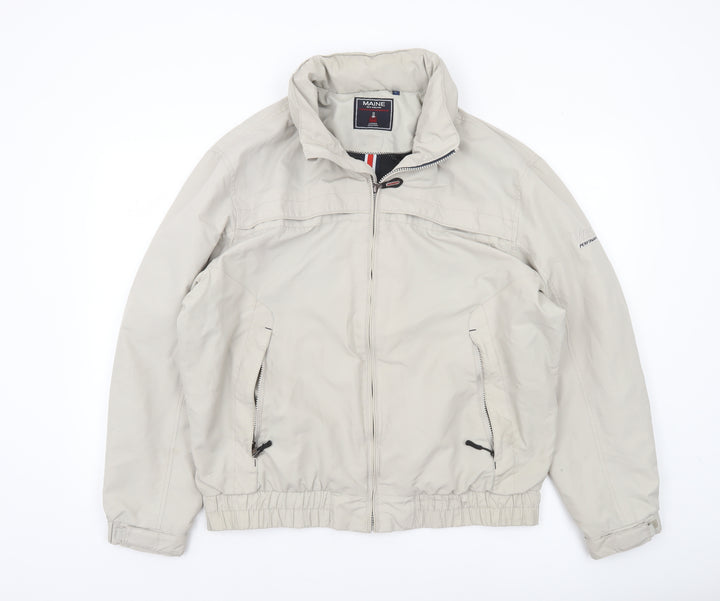 Maine New England Men’s Beige L Shower Resistant Jacket