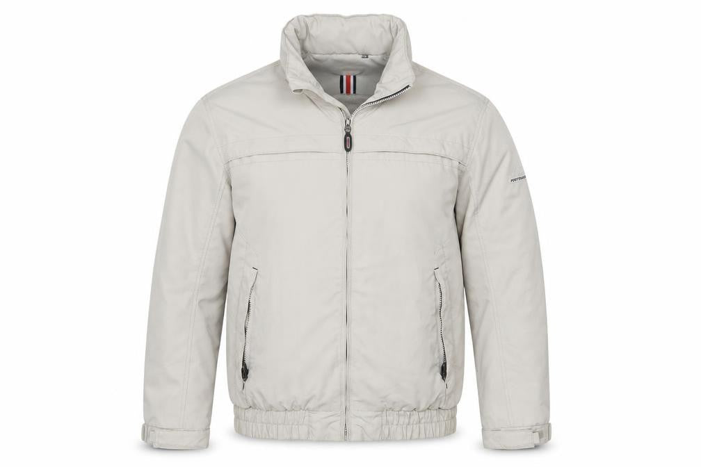 Front view of Maine New England Men’s Beige L Shower Resistant Jacket